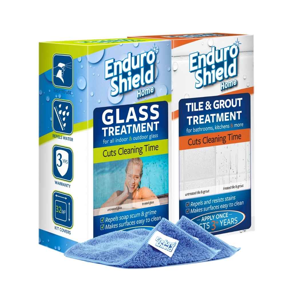 EnduroShield Home Treatment 2 Oz Kit For Showers & More -ONE Application  PROTECTS, makes GLASS EASIER TO CLEAN for 3 Years.