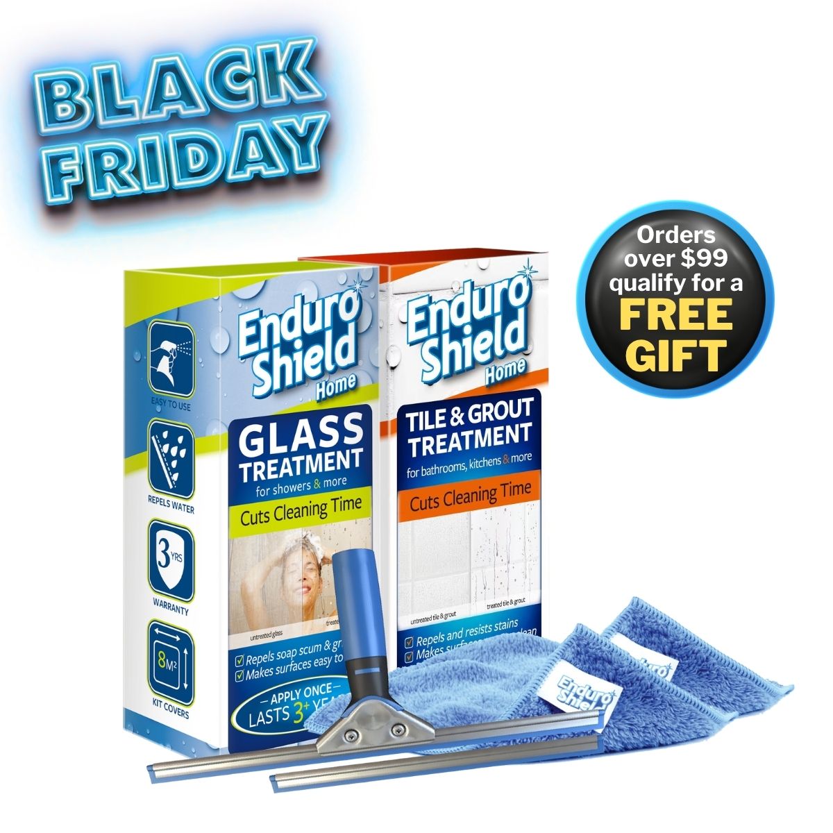 EnduroShield Bathroom Bundle With Squeegee