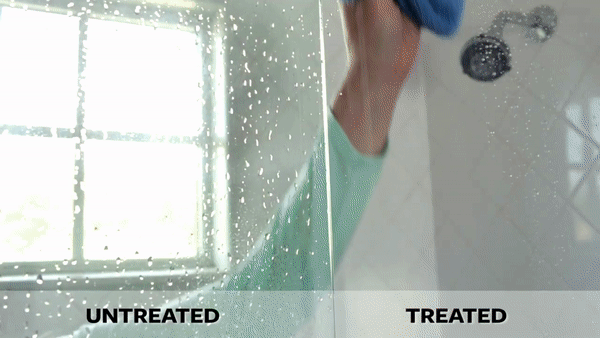 Cleaning EnduroShield treated shower glass verse untreated shower glass